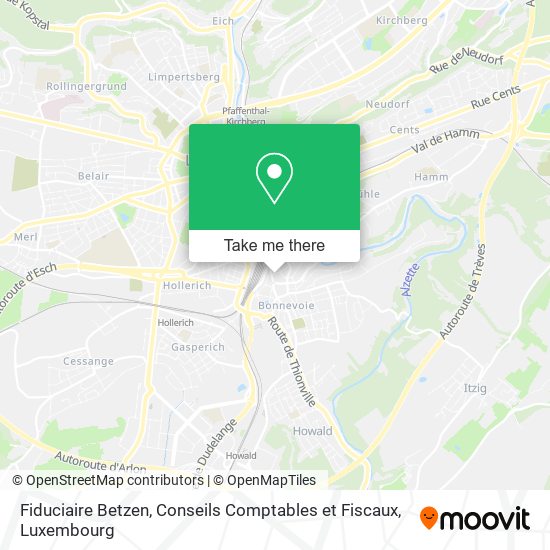 Fiduciaire Betzen, Conseils Comptables et Fiscaux map