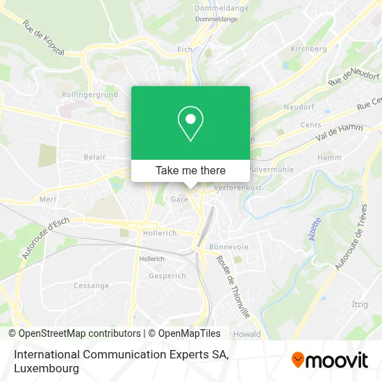 International Communication Experts SA map
