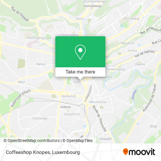 Coffeeshop Knopes map