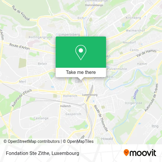 Fondation Ste Zithe map