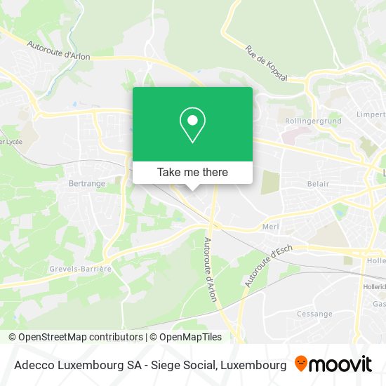 Adecco Luxembourg SA - Siege Social map