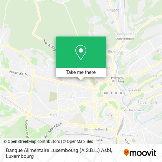 Banque Alimentaire Luxembourg (A.S.B.L.) Asbl map