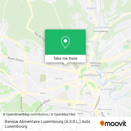 Banque Alimentaire Luxembourg (A.S.B.L.) Asbl map