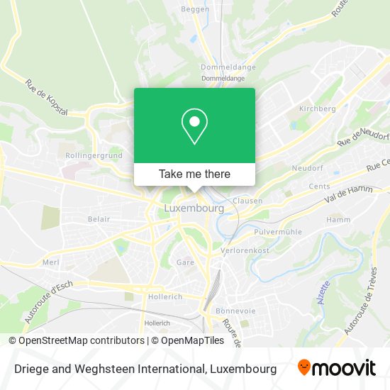 Driege and Weghsteen International Karte