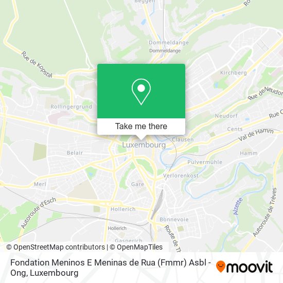 Fondation Meninos E Meninas de Rua (Fmmr) Asbl - Ong Karte