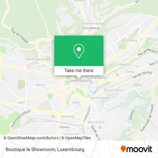 Boutique le Showroom map