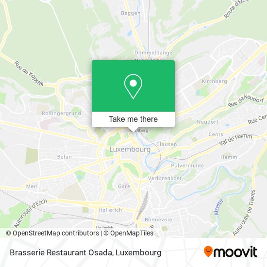 Brasserie Restaurant Osada map
