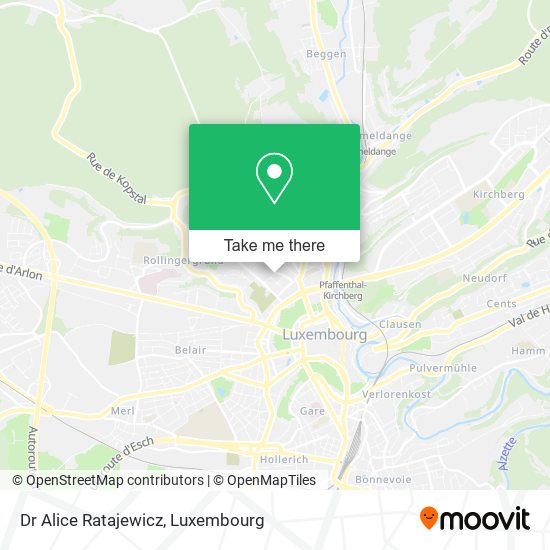Dr Alice Ratajewicz map