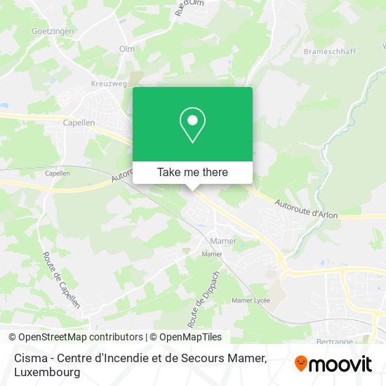 Cisma - Centre d'Incendie et de Secours Mamer map