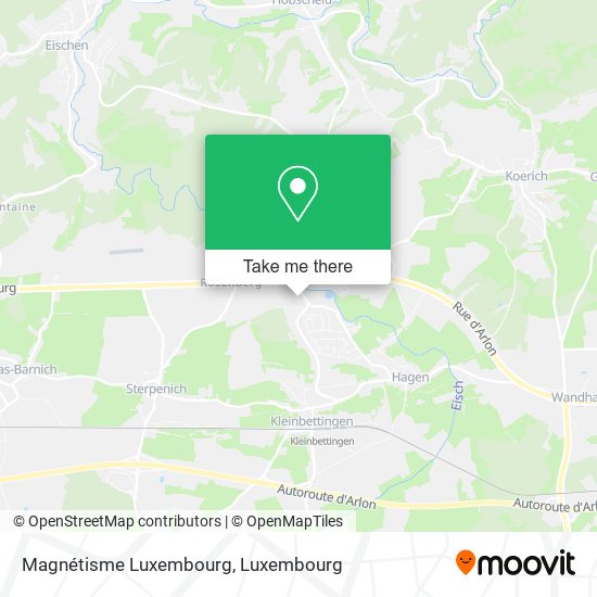 Magnétisme Luxembourg map