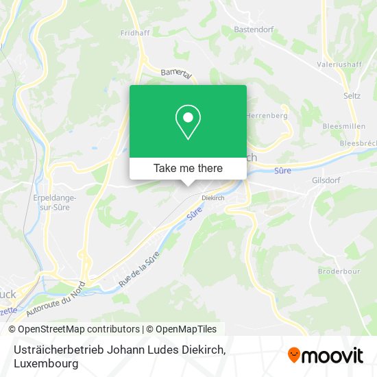 Usträicherbetrieb Johann Ludes Diekirch map