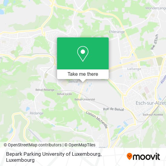 Bepark Parking University of Luxembourg map
