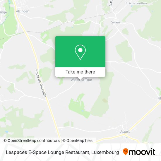 Lespaces E-Space Lounge Restaurant map