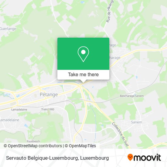 Servauto Belgique-Luxembourg Karte