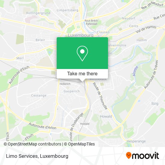 Limo Services map