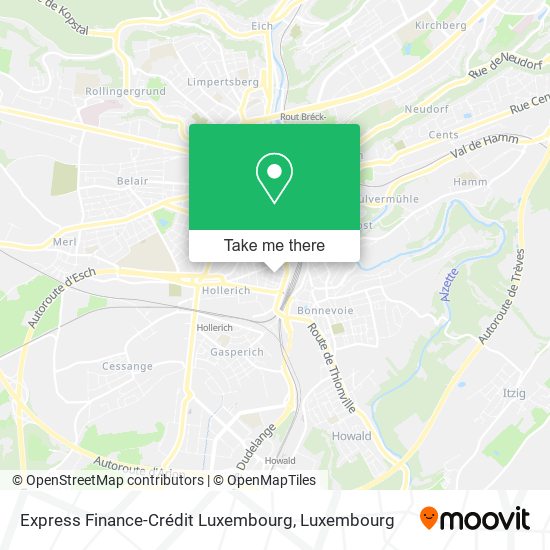 Express Finance-Crédit Luxembourg map