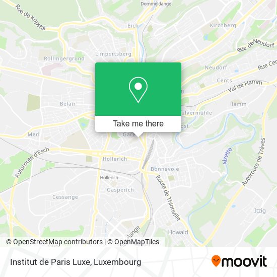 Institut de Paris Luxe map