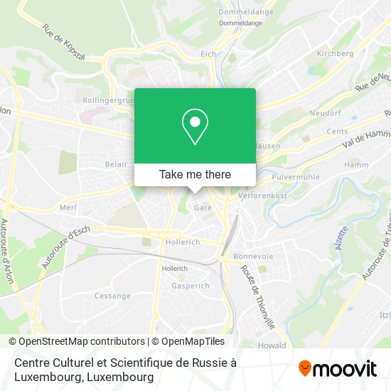 Centre Culturel et Scientifique de Russie à Luxembourg Karte