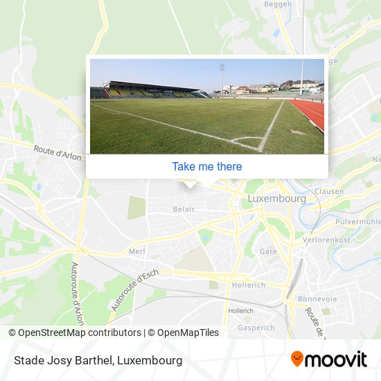 Stade Josy Barthel map