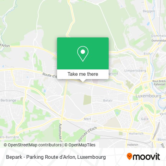 Bepark - Parking Route d'Arlon Karte
