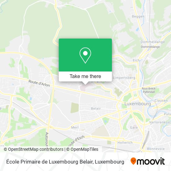 École Primaire de Luxembourg Belair Karte