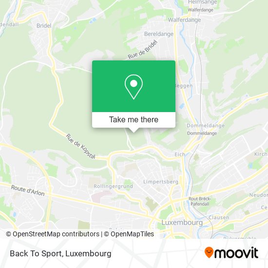 Back To Sport map