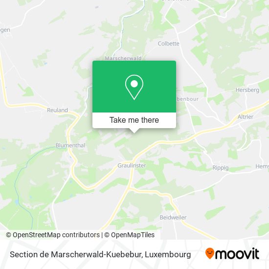 Section de Marscherwald-Kuebebur Karte