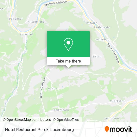 Hotel Restaurant Perek map