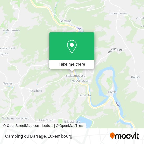 Camping du Barrage map