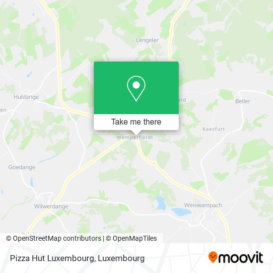 Pizza Hut Luxembourg Karte