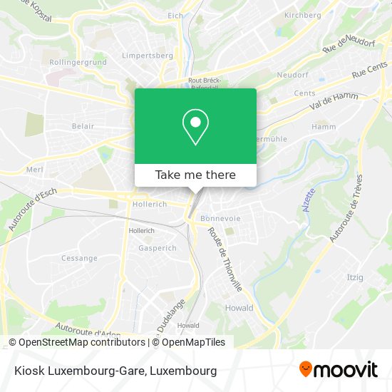 Kiosk Luxembourg-Gare map