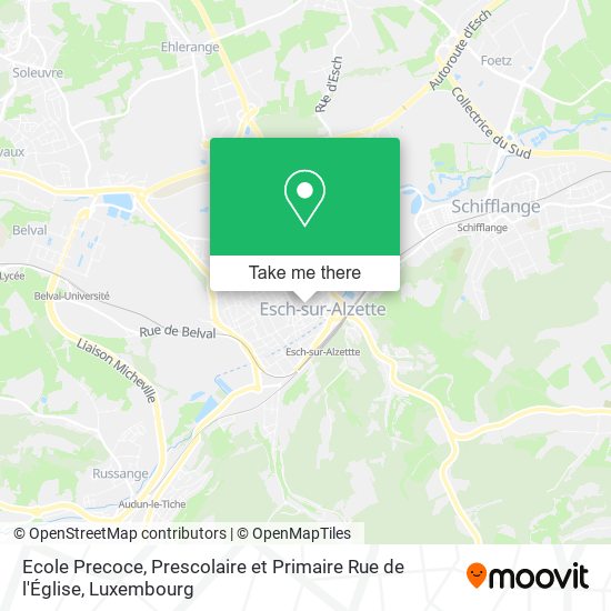 Ecole Precoce, Prescolaire et Primaire Rue de l'Église Karte