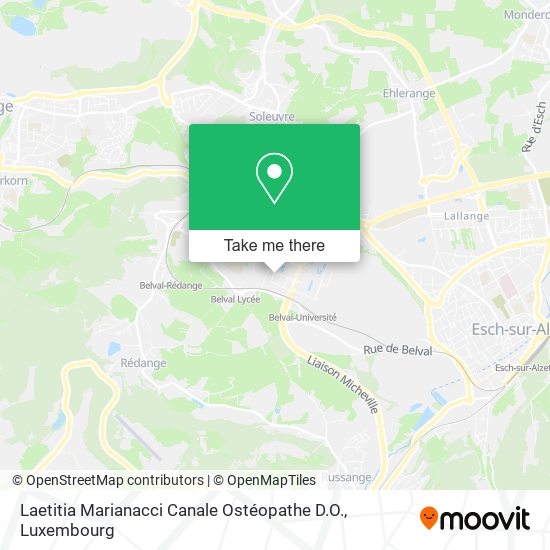 Laetitia Marianacci Canale Ostéopathe D.O. map