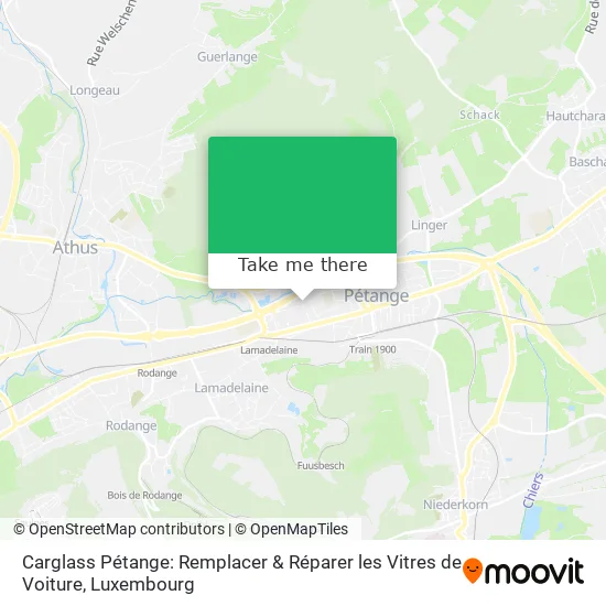 Carglass Pétange: Remplacer & Réparer les Vitres de Voiture map