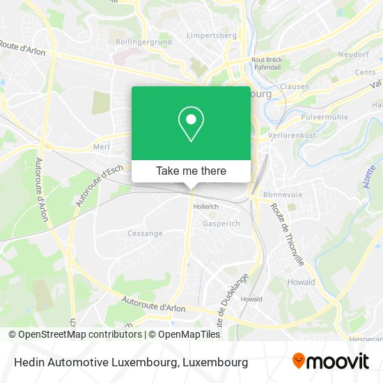 Hedin Automotive Luxembourg Karte