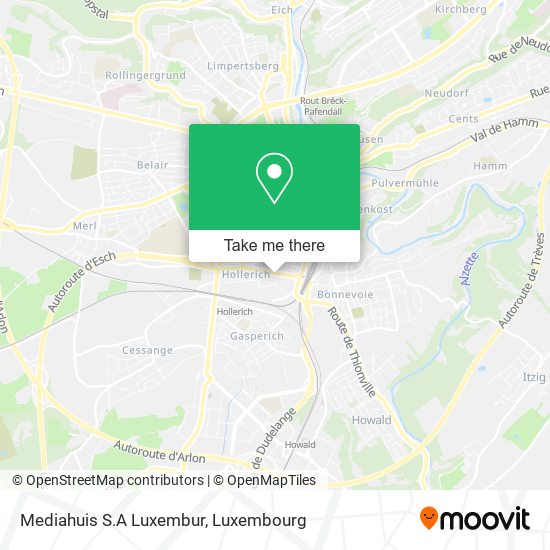 Mediahuis S.A Luxembur map