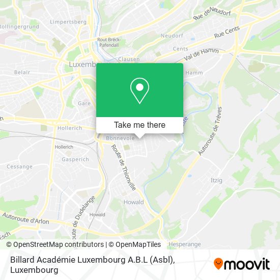 Billard Académie Luxembourg A.B.L (Asbl) map