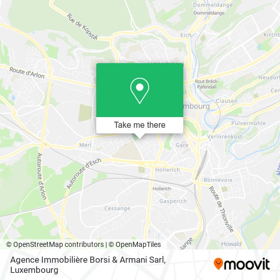 Agence Immobilière Borsi & Armani Sarl map