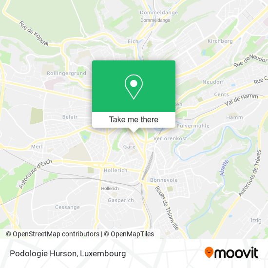 Podologie Hurson map