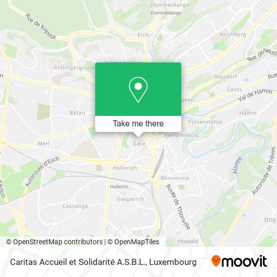 Caritas Accueil et Solidarité A.S.B.L. map