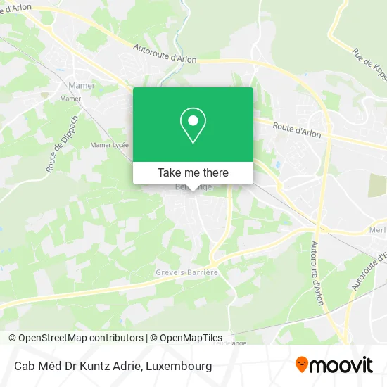Cab Méd Dr Kuntz Adrie map