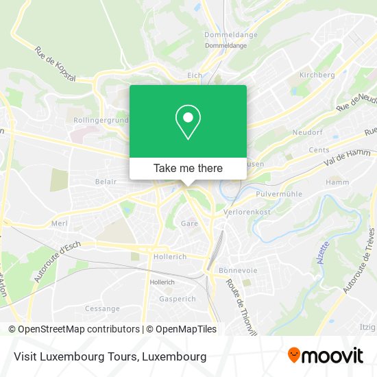 Visit Luxembourg Tours map