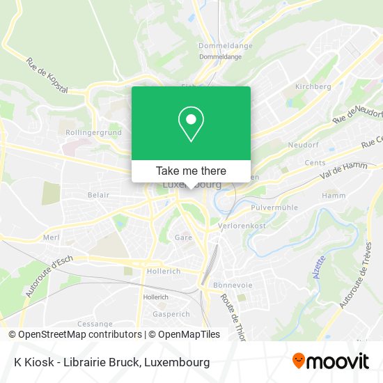 K Kiosk - Librairie Bruck map