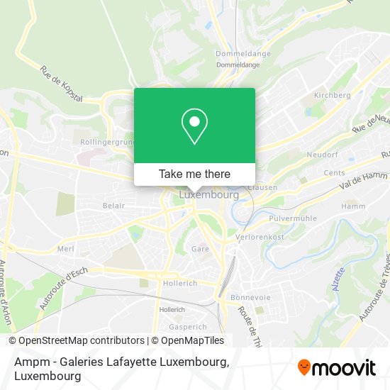 Ampm - Galeries Lafayette Luxembourg map