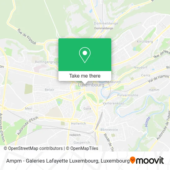 Ampm - Galeries Lafayette Luxembourg map