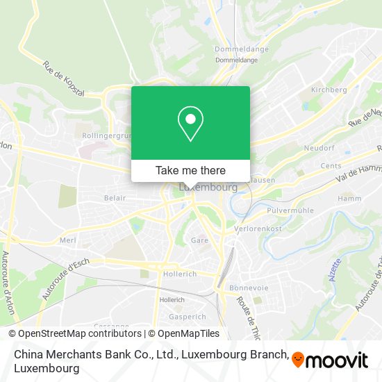 China Merchants Bank Co., Ltd., Luxembourg Branch map