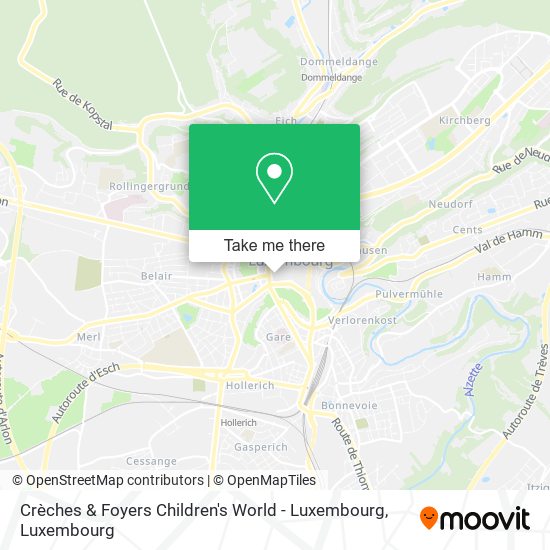 Crèches & Foyers Children's World - Luxembourg Karte