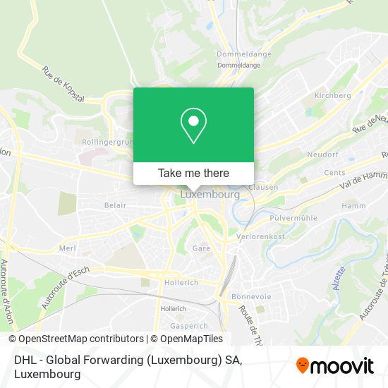DHL - Global Forwarding (Luxembourg) SA map