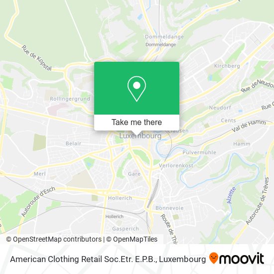 American Clothing Retail Soc.Etr. E.P.B. map