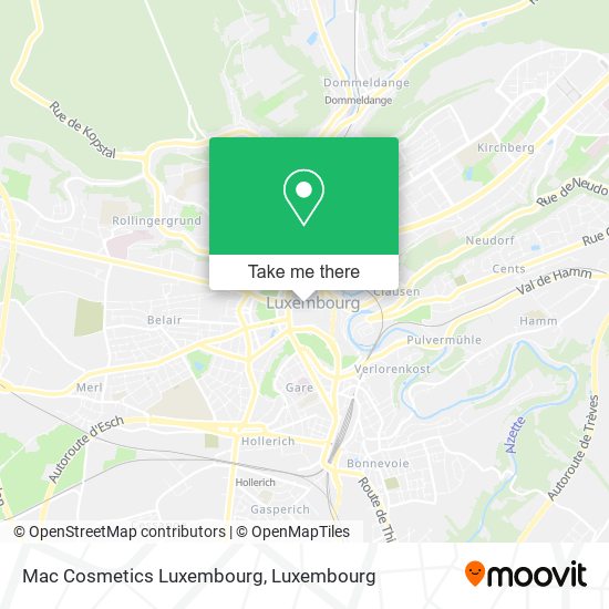 Mac Cosmetics Luxembourg map